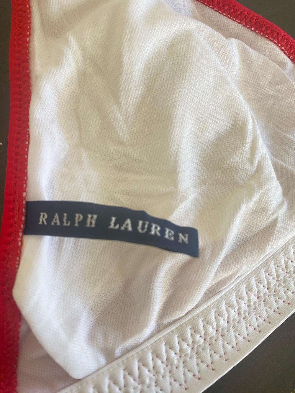 Ralph Lauren Vintage Y2K Red White Bikini Swim Skirt 3 Piece Set Sz L - Picture 11 of 16